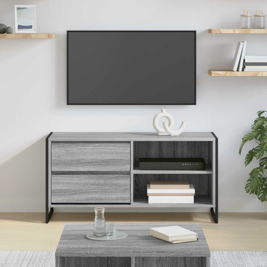 TV szekrény fiókkal Szürke Sonoma 100 x 36 x 49,5 cm Faanyag