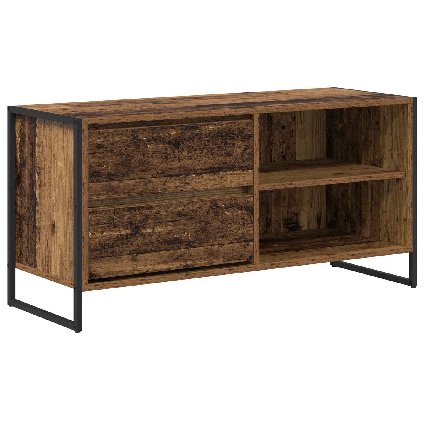 TV szekrény 100 x 36 x 49,5 cm Öreg fa Szerelt Fa