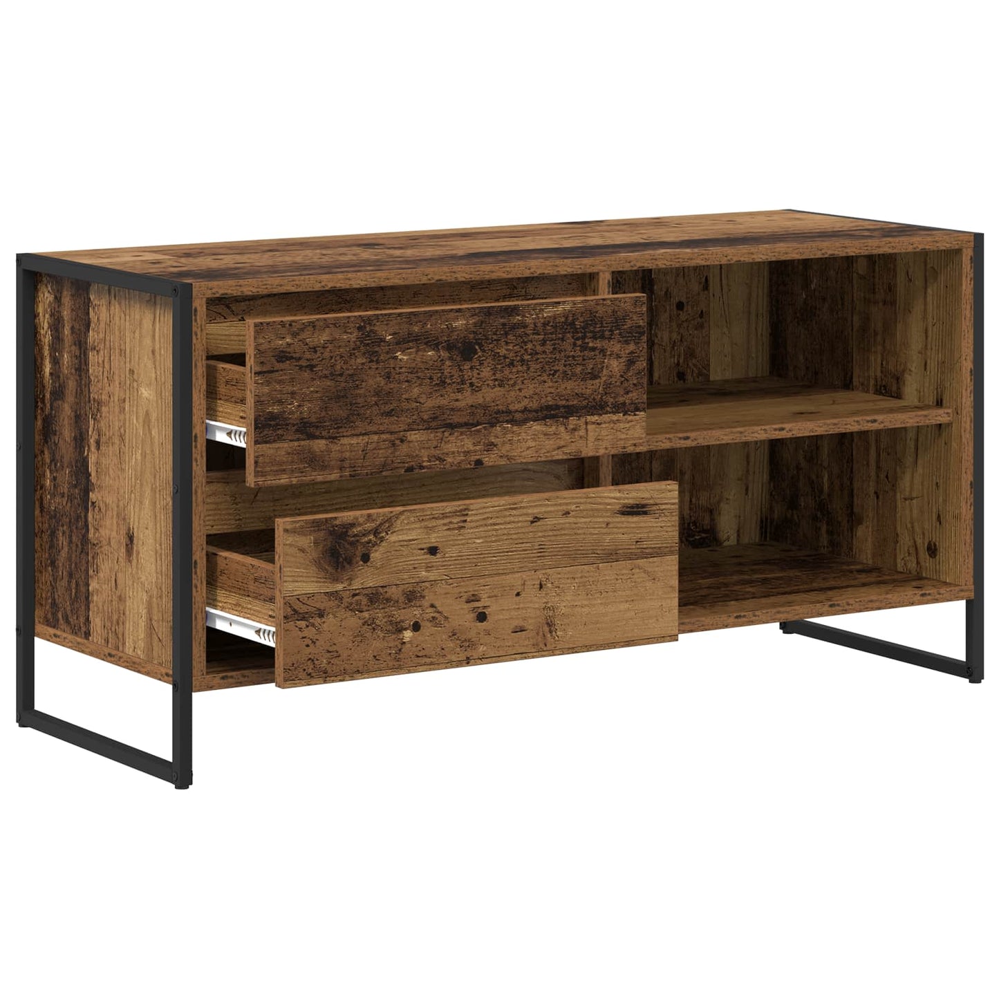 TV szekrény 100 x 36 x 49,5 cm Öreg fa Szerelt Fa