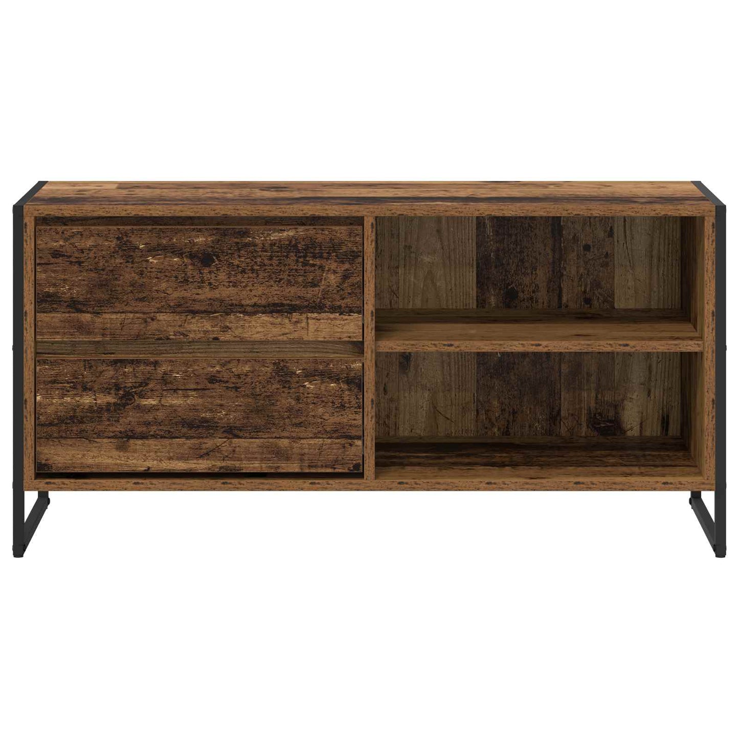TV szekrény 100 x 36 x 49,5 cm Öreg fa Szerelt Fa