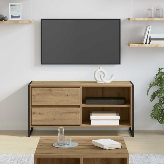 TV szekrény fiókkal Művészi tölgy 100 x 36 x 49,5 cm Faanyag
