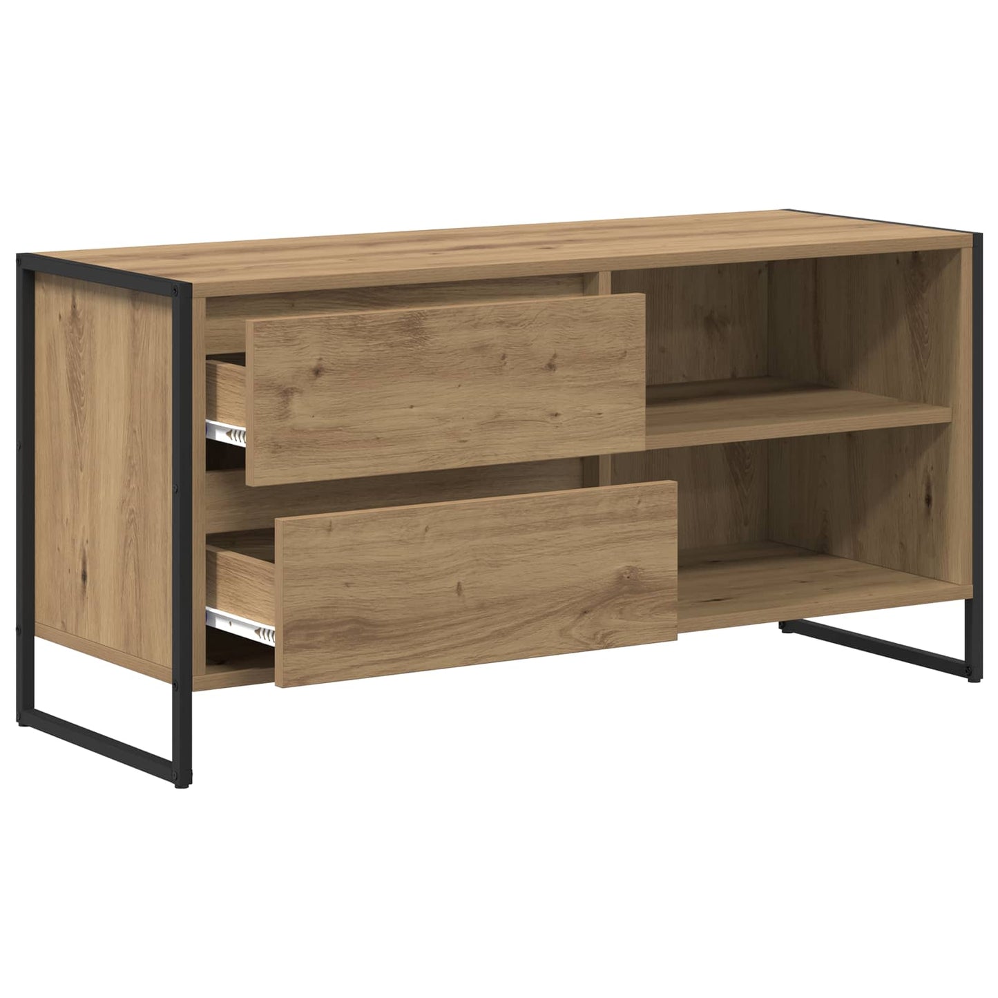 TV szekrény 100 x 36 x 49,5 cm Művészi tölgy Szerelt Fa