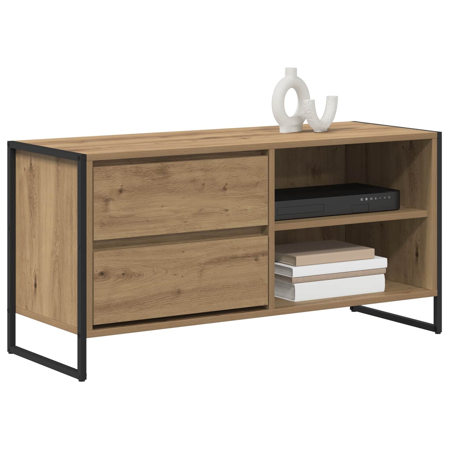 TV szekrény 100 x 36 x 49,5 cm Művészi tölgy Szerelt Fa