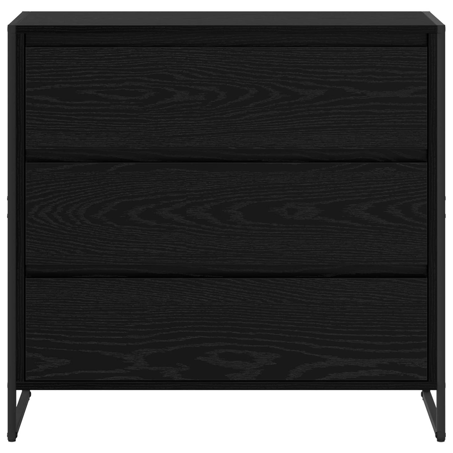 Széf fiókkal Fekete tölgy 79 x 36 x 75.5 cm Faanyag