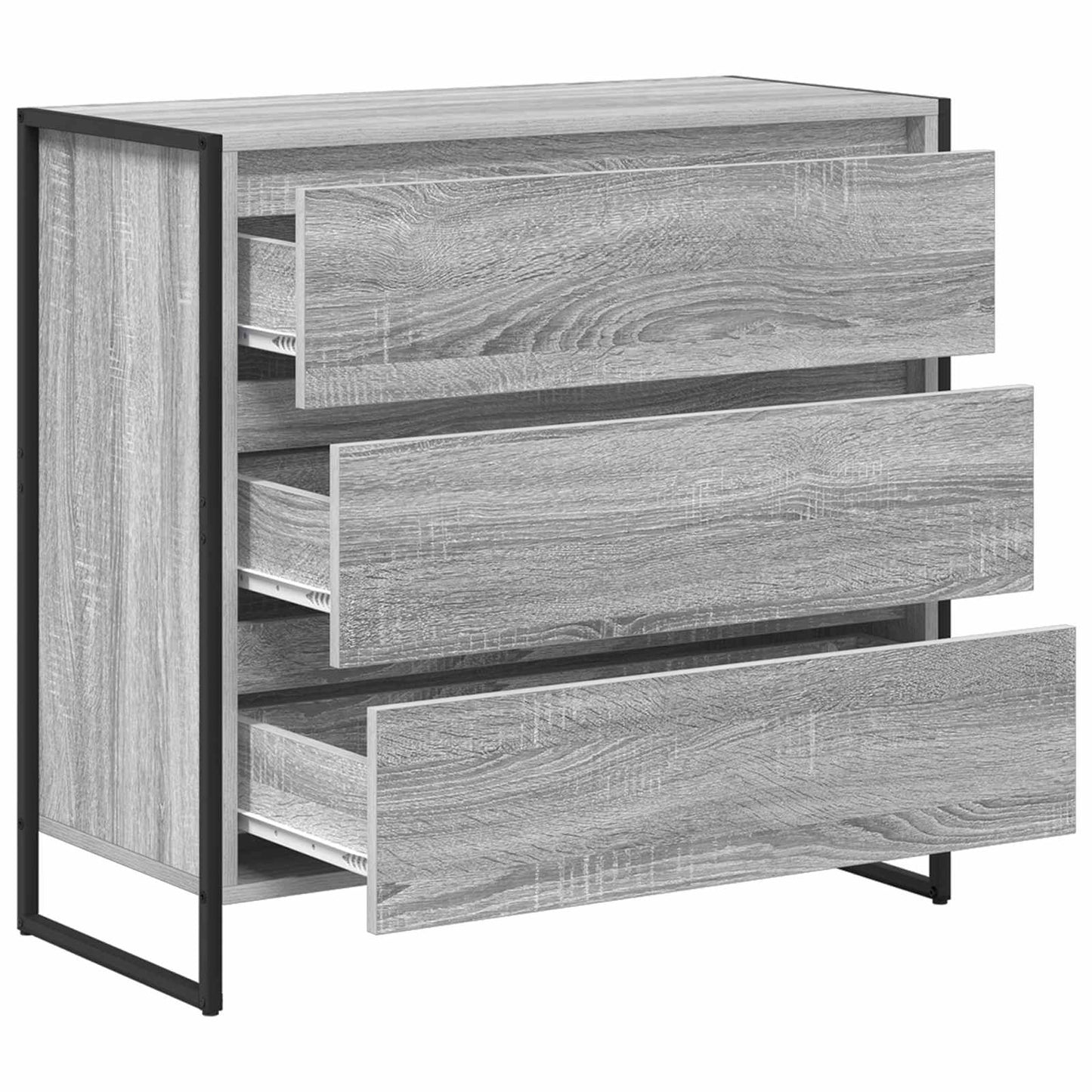 Széf fiókkal Szürke Sonoma 79 x 36 x 75.5 cm Faanyag