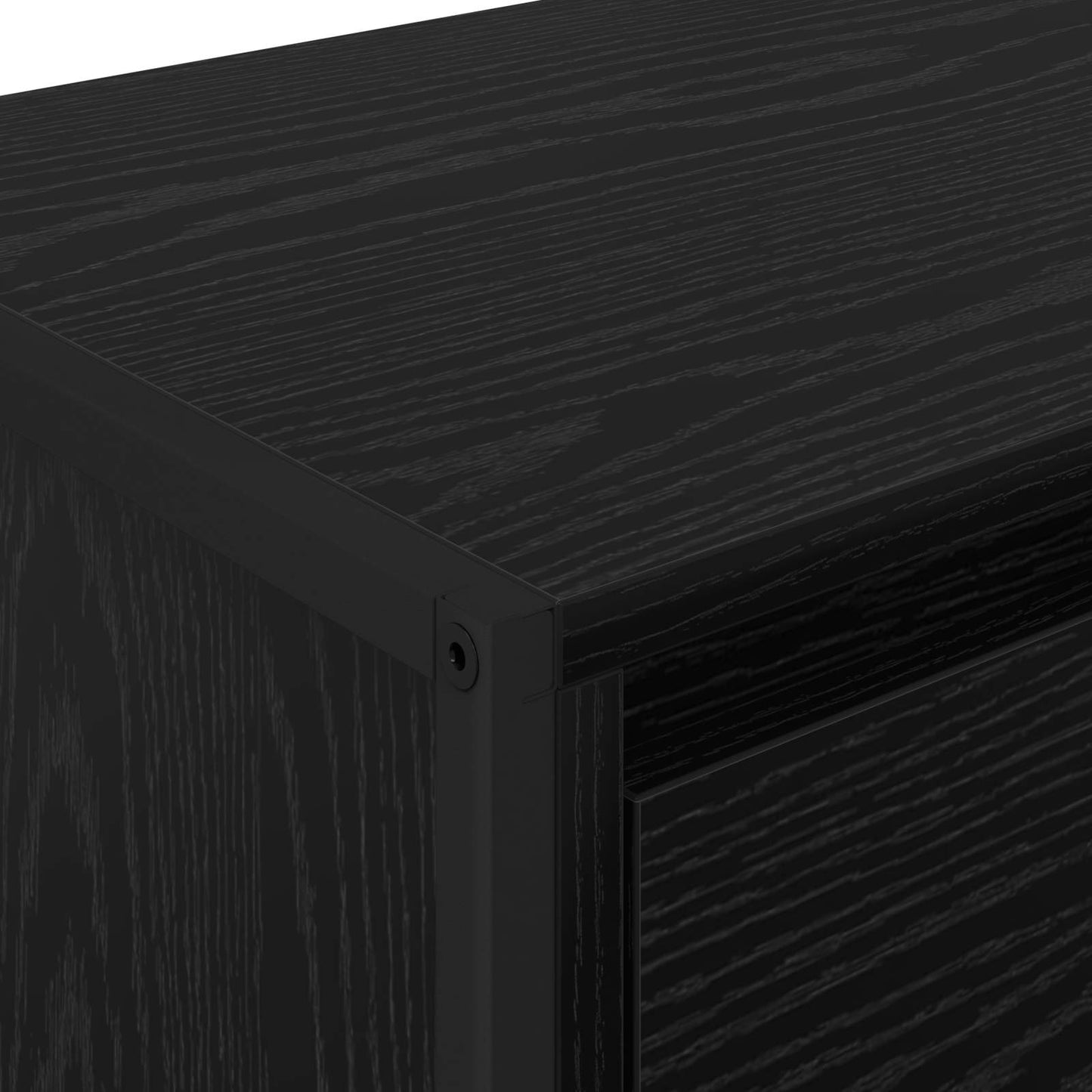 TV szekrény 100 x 36 x 49.5 cm Fekete tölgy Szerelt Fa