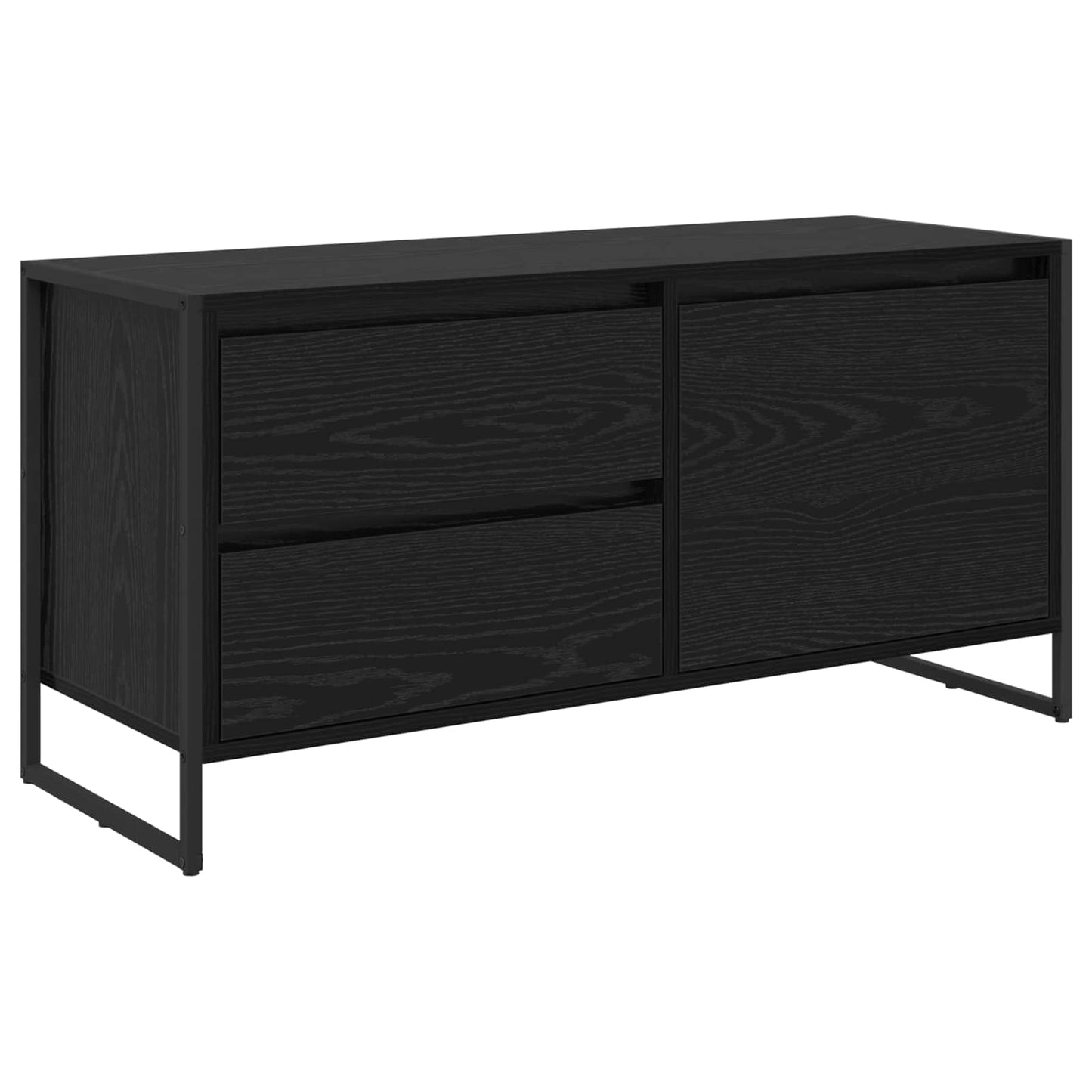 TV szekrény 100 x 36 x 49.5 cm Fekete tölgy Szerelt Fa