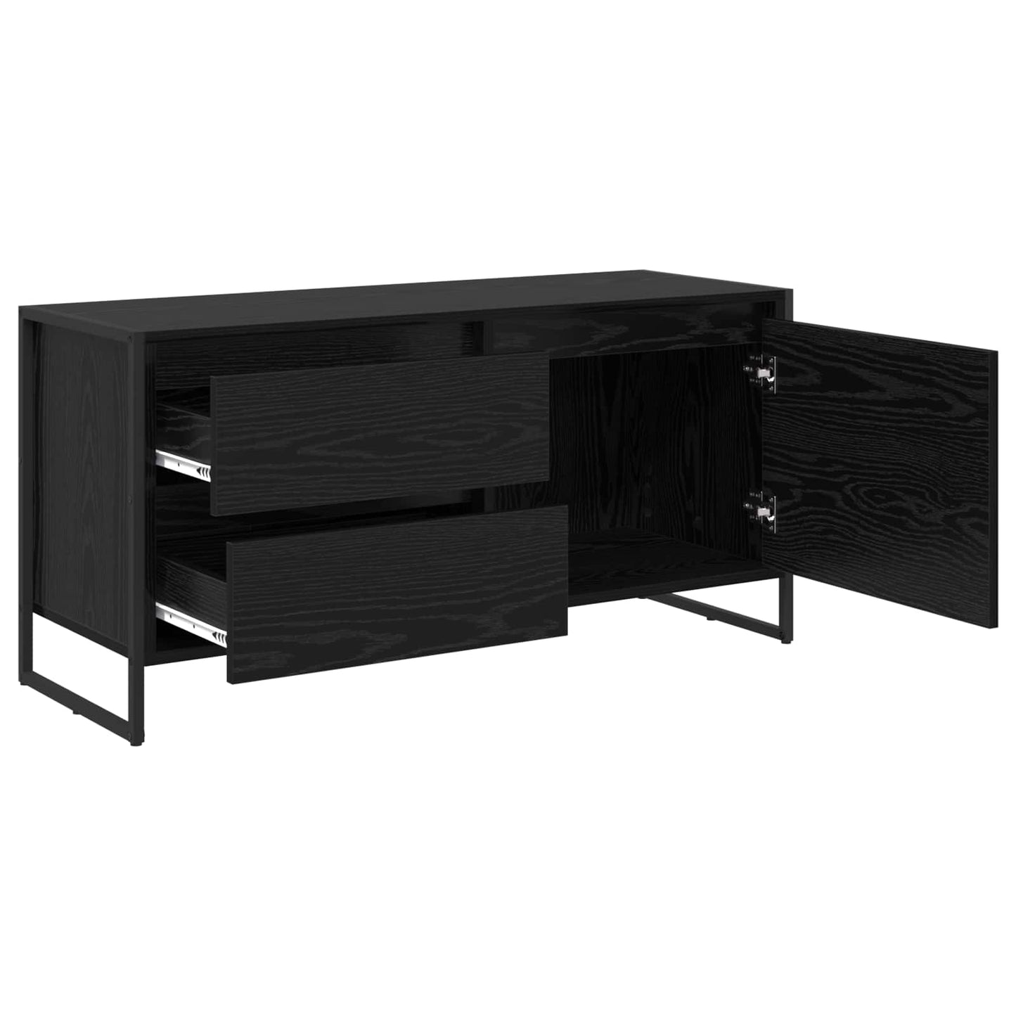 TV szekrény 100 x 36 x 49.5 cm Fekete tölgy Szerelt Fa