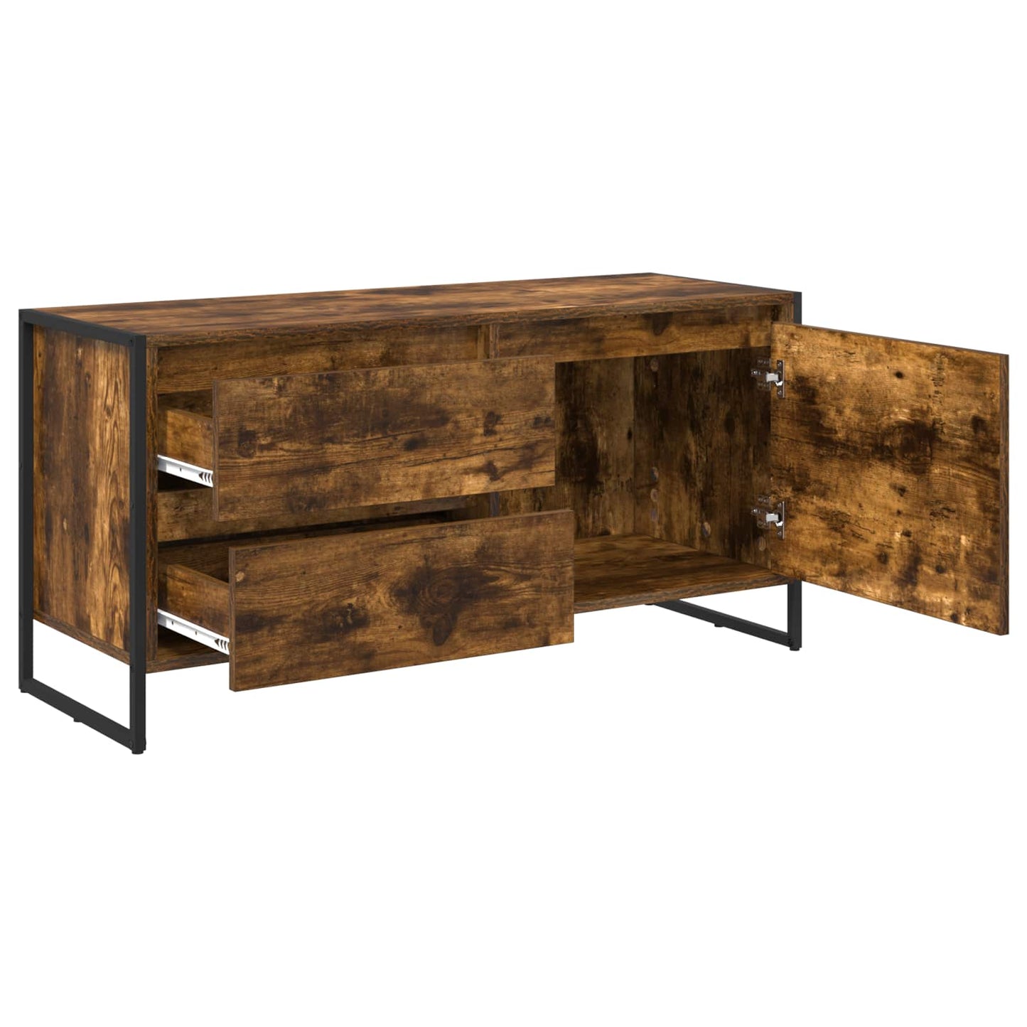 TV szekrény 100 x 36 x 49.5 cm Füstös tölgy Szerelt Fa