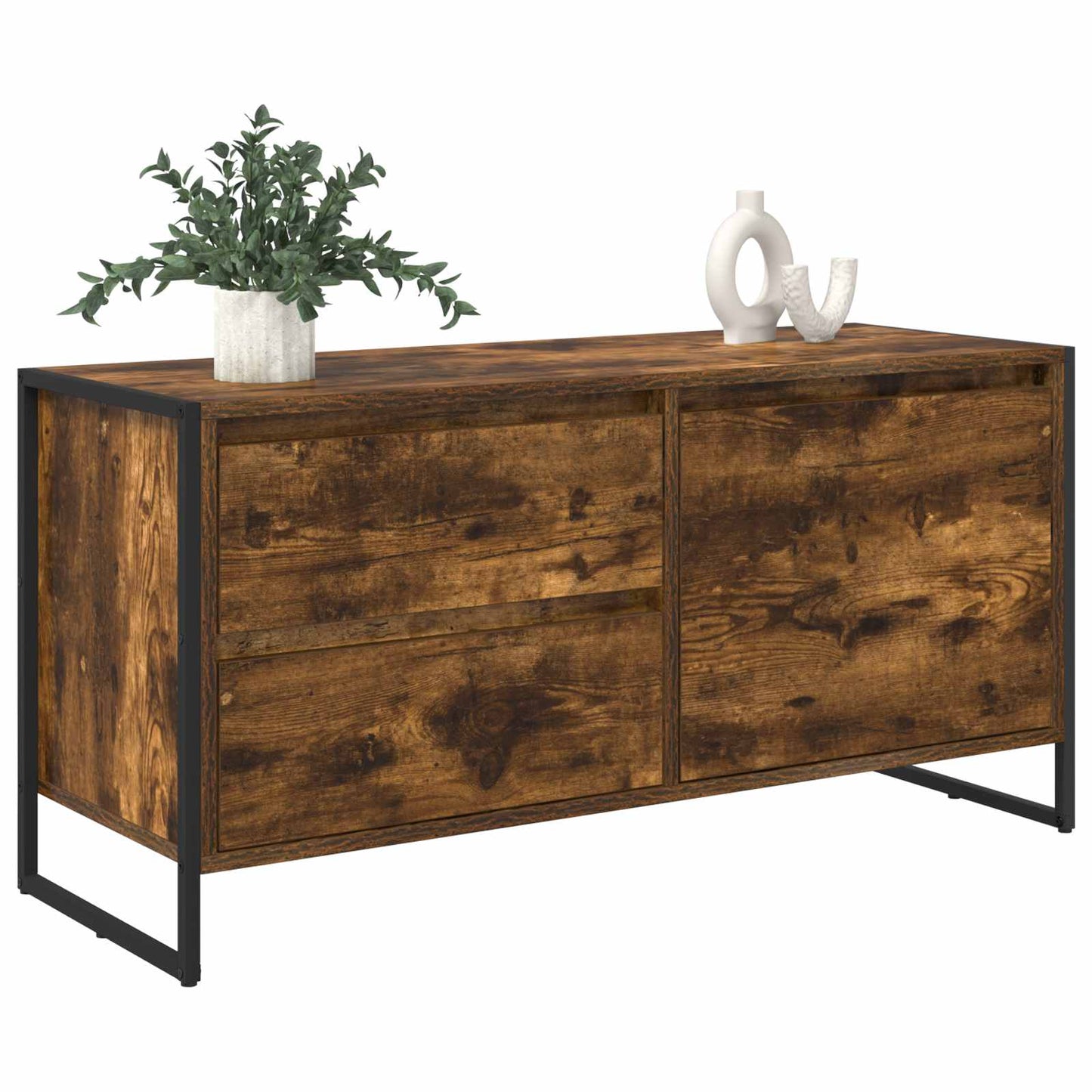 TV szekrény 100 x 36 x 49.5 cm Füstös tölgy Szerelt Fa