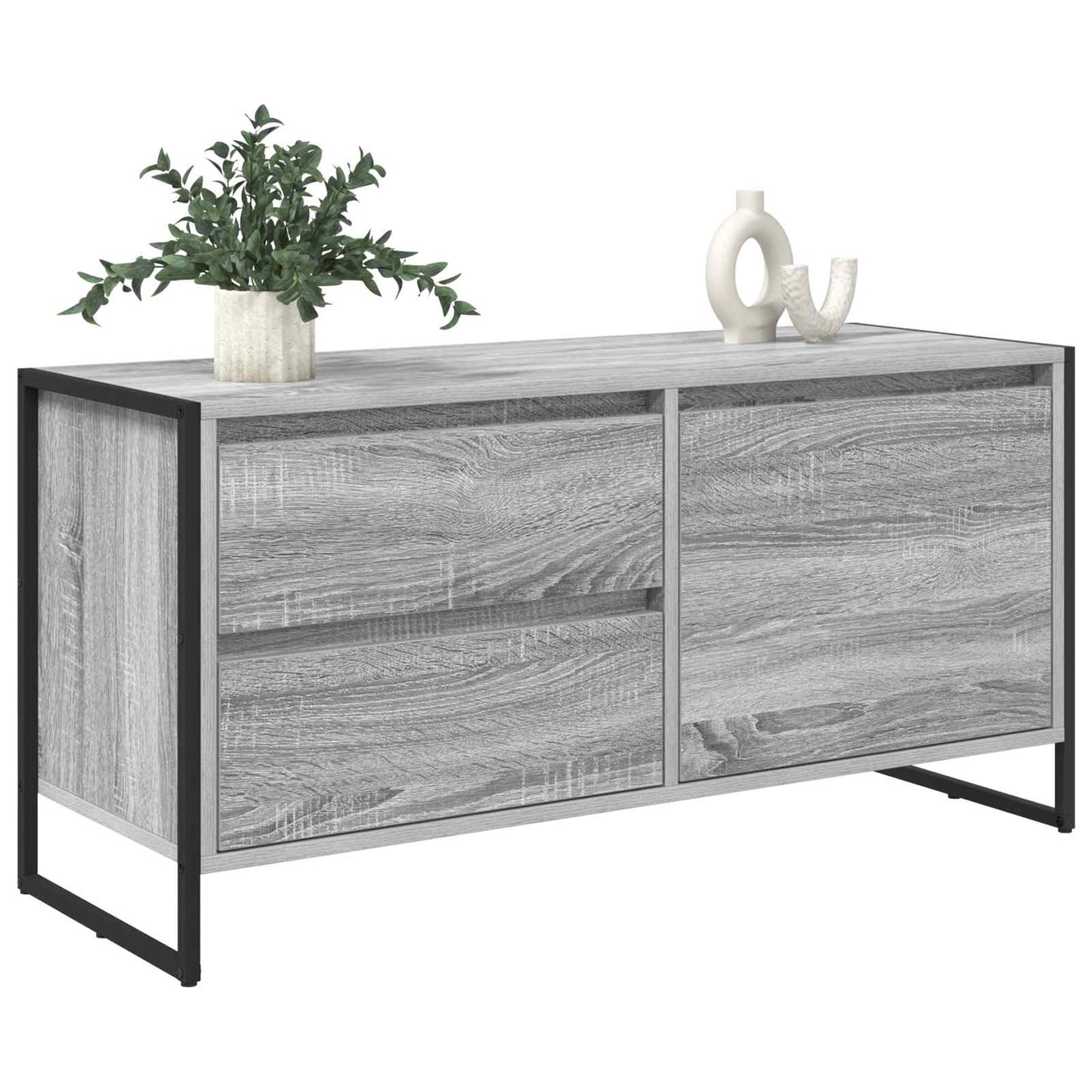 TV szekrény 100 x 36 x 49.5 cm Szürke Sonoma Szerelt Fa