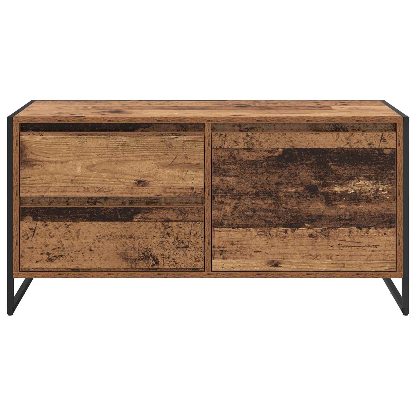 TV szekrény 100 x 36 x 49.5 cm Öreg fa Szerelt Fa