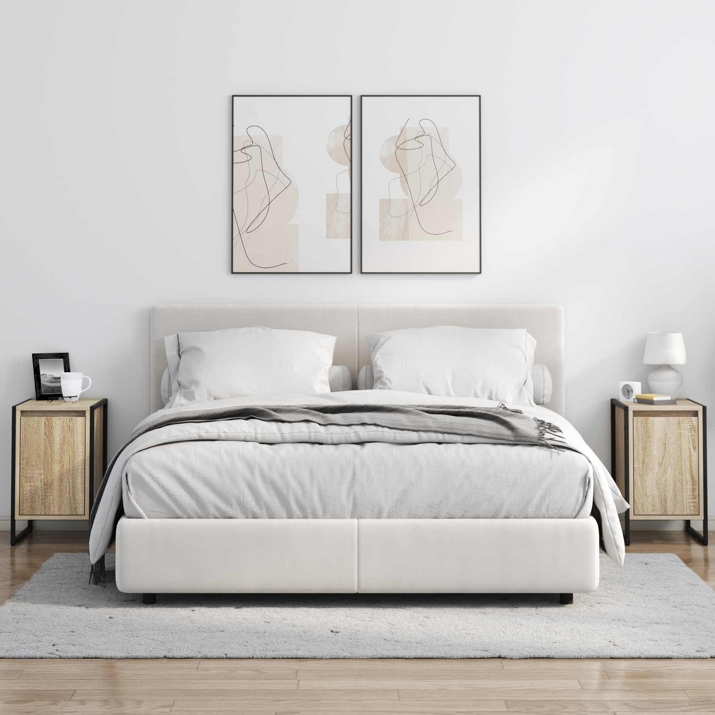 Éjjeli asztal 2 db Sonoma 39,5 x 30 x 50 cm Szerelt Fa