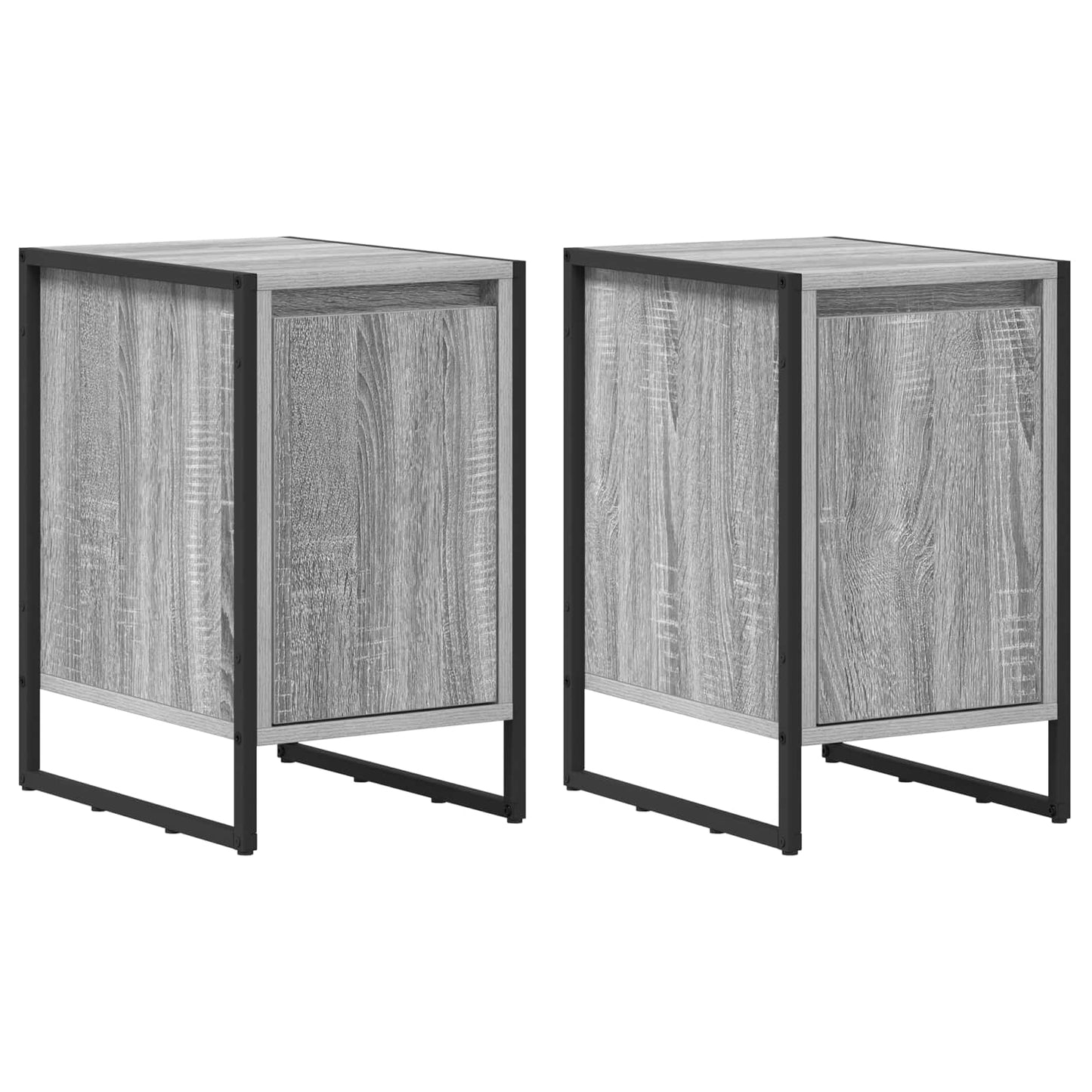 Éjjeli asztal 2 pcs Szürke Sonoma 39,5 x 30 x 50 cm Faanyag