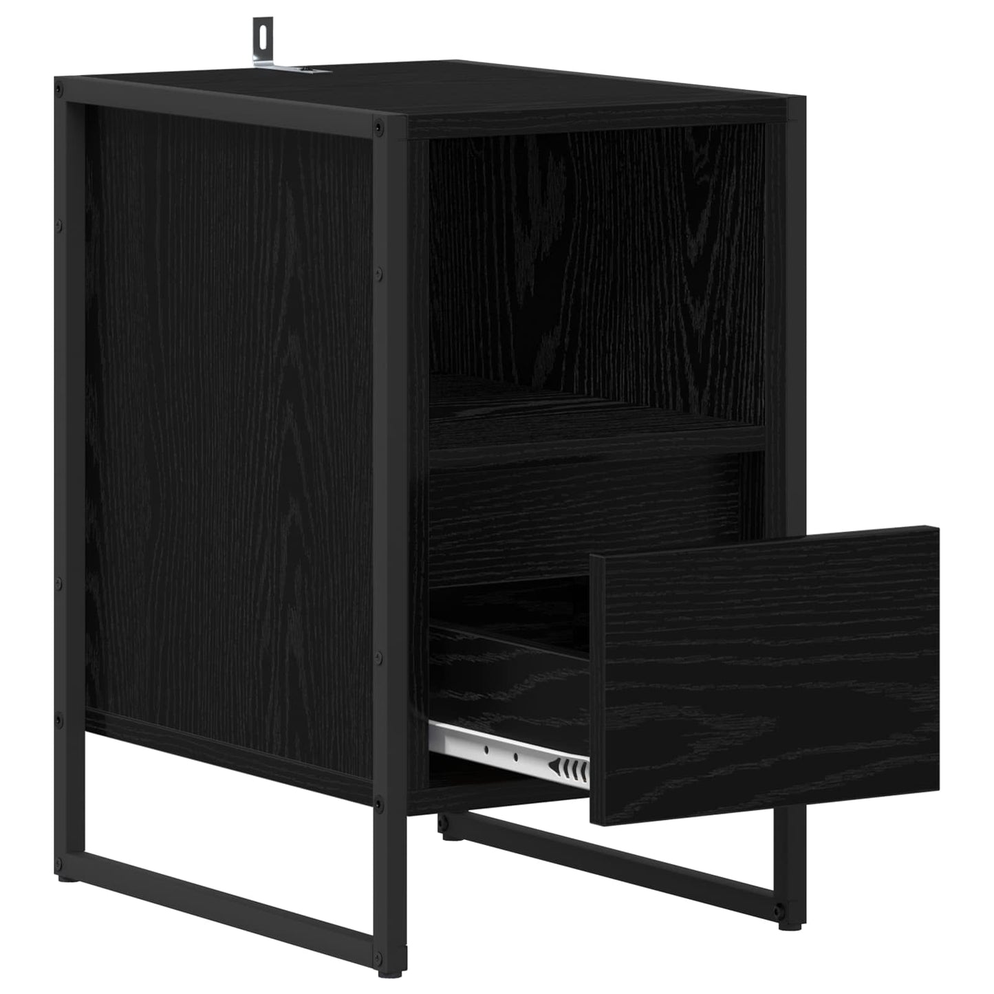 Éjjeli asztal 2 db Fekete tölgy 39,5 x 30 x 50 cm Szerelt Fa