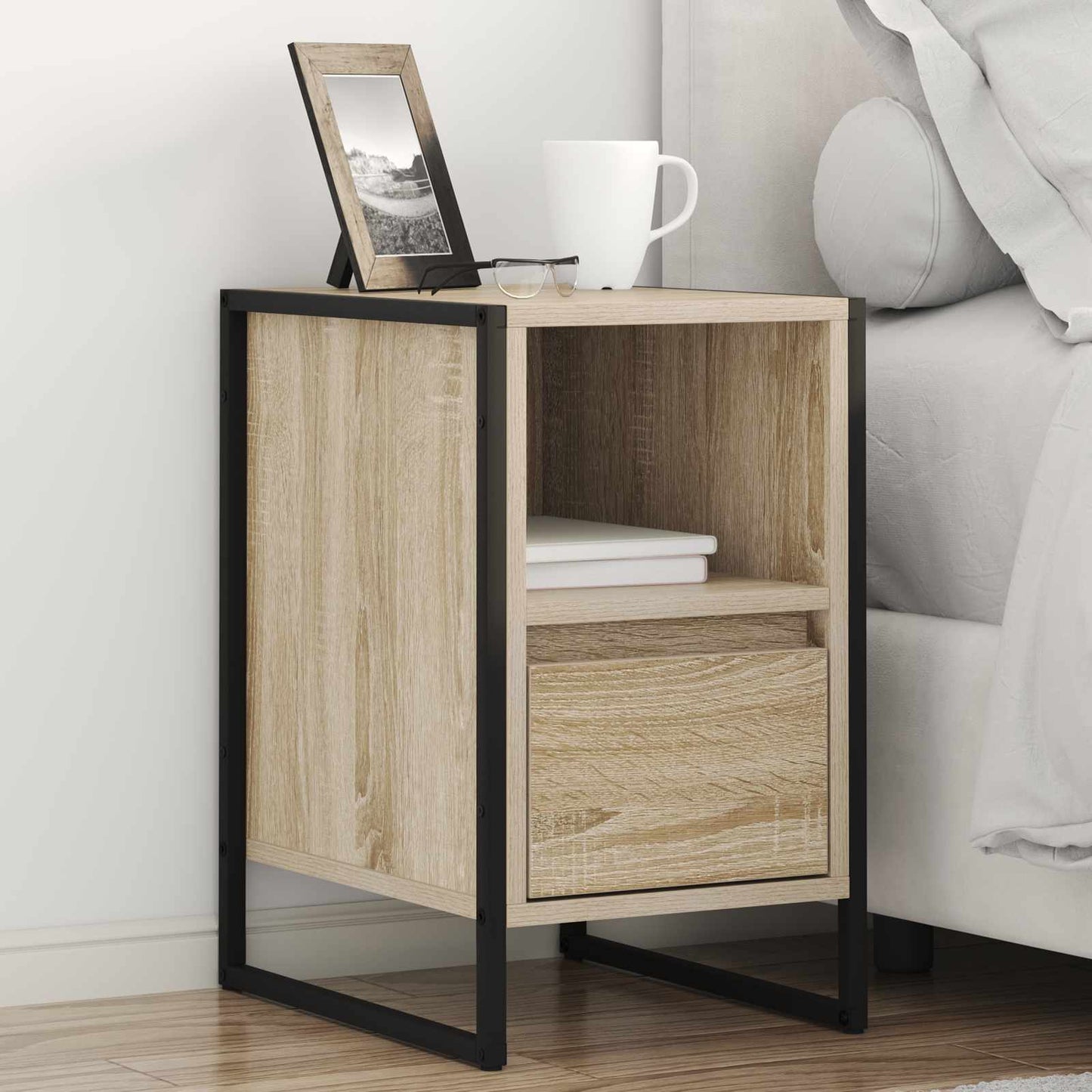Éjjeli asztal 2 db Sonoma 39,5 x 30 x 50 cm Szerelt Fa