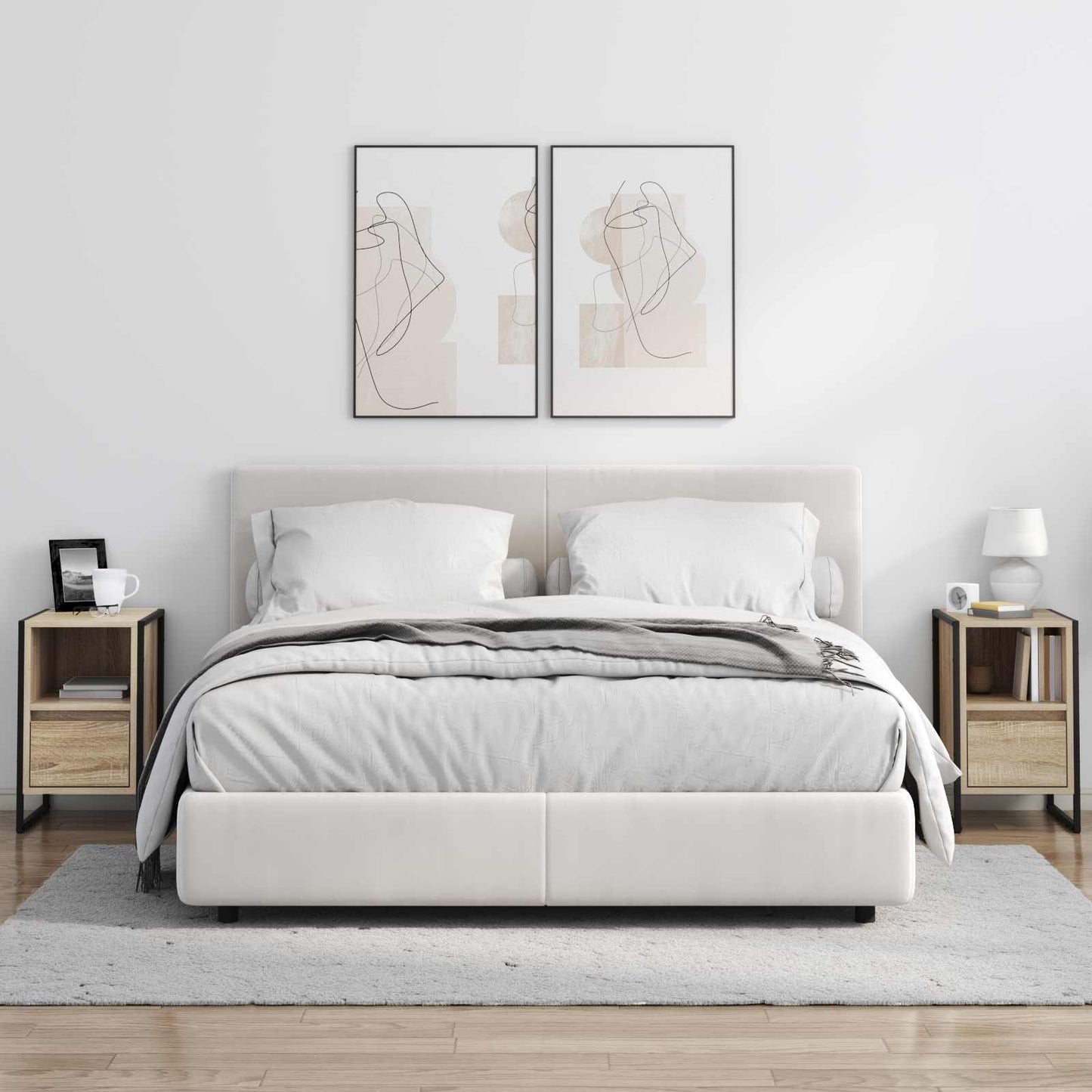 Éjjeli asztal 2 db Sonoma 39,5 x 30 x 50 cm Szerelt Fa