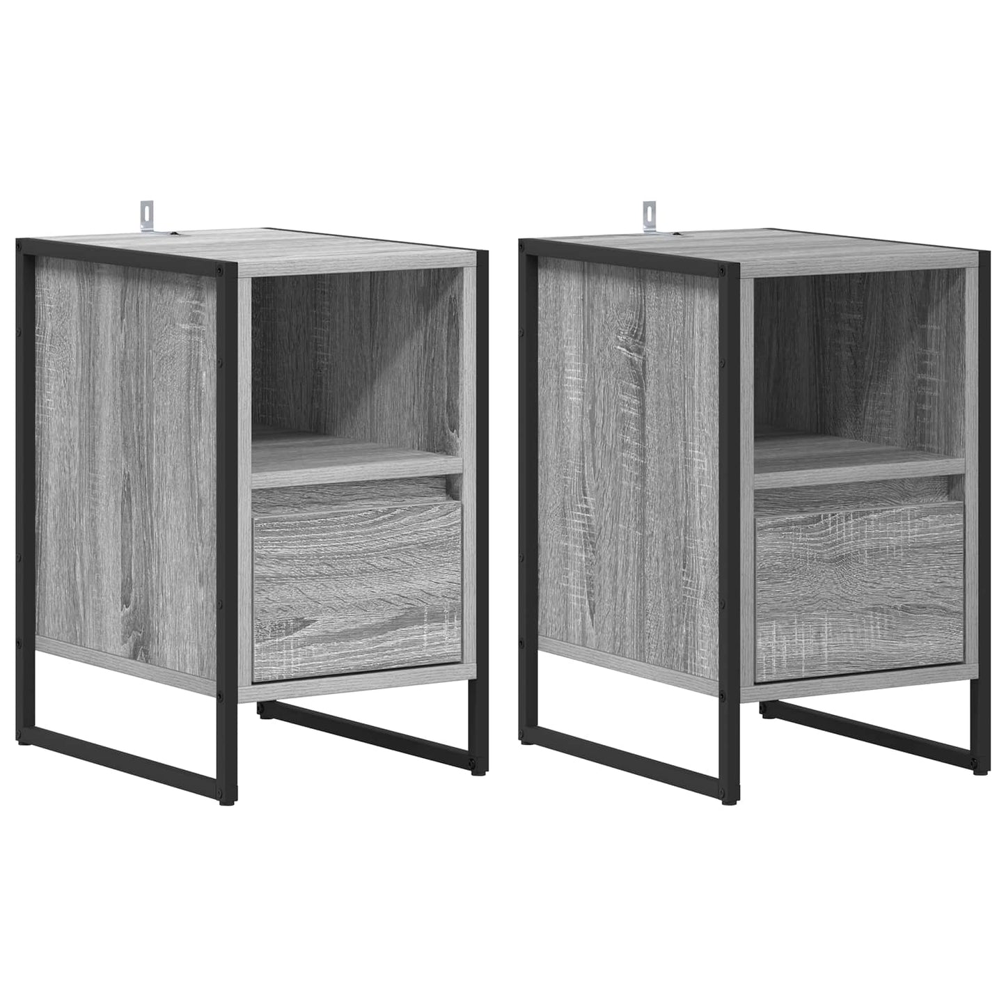 Éjjeli asztal 2 db Szürke Sonoma 39,5 x 30 x 50 cm Szerelt Fa