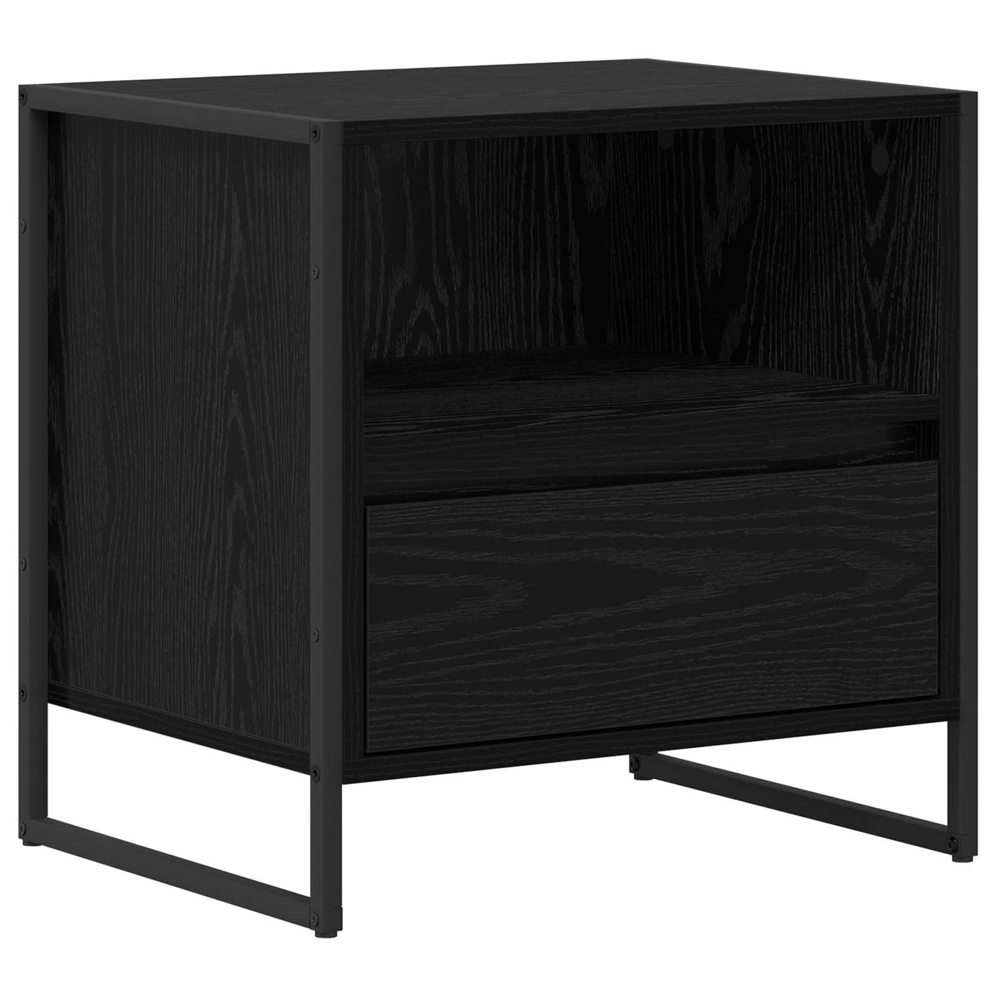 Éjjeli asztal 2 db Fekete tölgy 50 x 39,5 x 50 cm Szerelt Fa