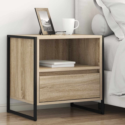 Éjjeli asztal fiókkal 2 pcs Sonoma 50 x 39,5 x 50 cm Faanyag