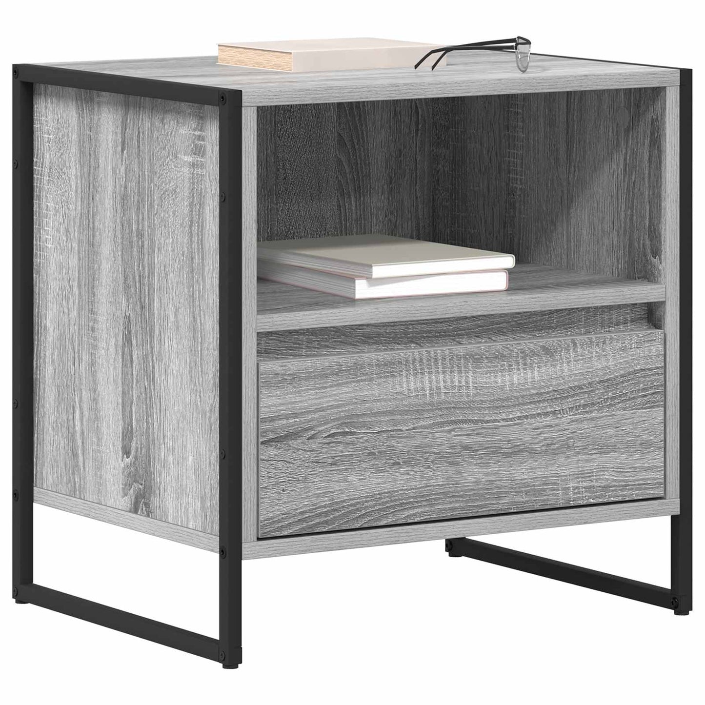 Éjjeli asztal 2 pcs Szürke Sonoma 50 x 39,5 x 50 cm Faanyag