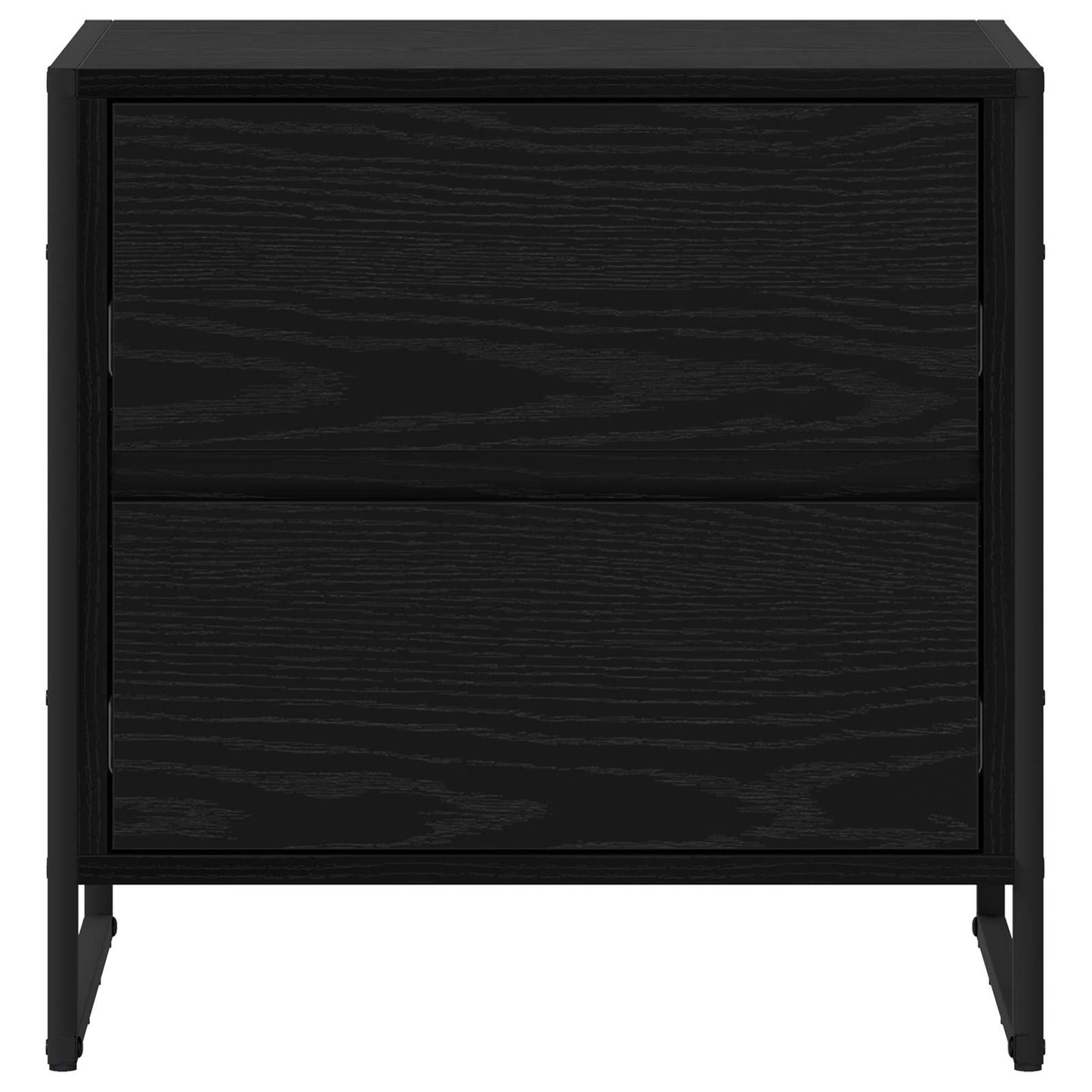 Éjjeli asztal 2 db Fekete tölgy 50 x 39.5 x 50 cm Szerelt Fa