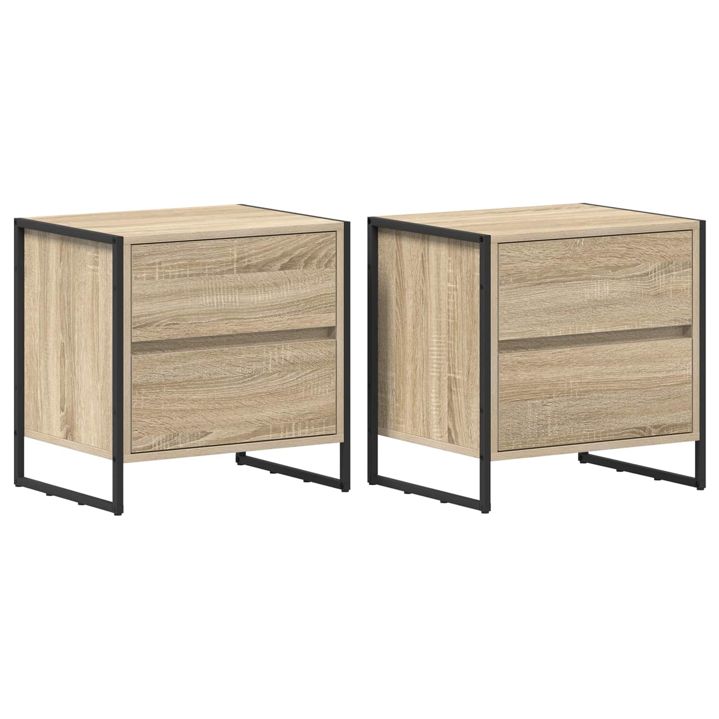 Éjjeli asztal 2 db Sonoma 50 x 39.5 x 50 cm Szerelt Fa