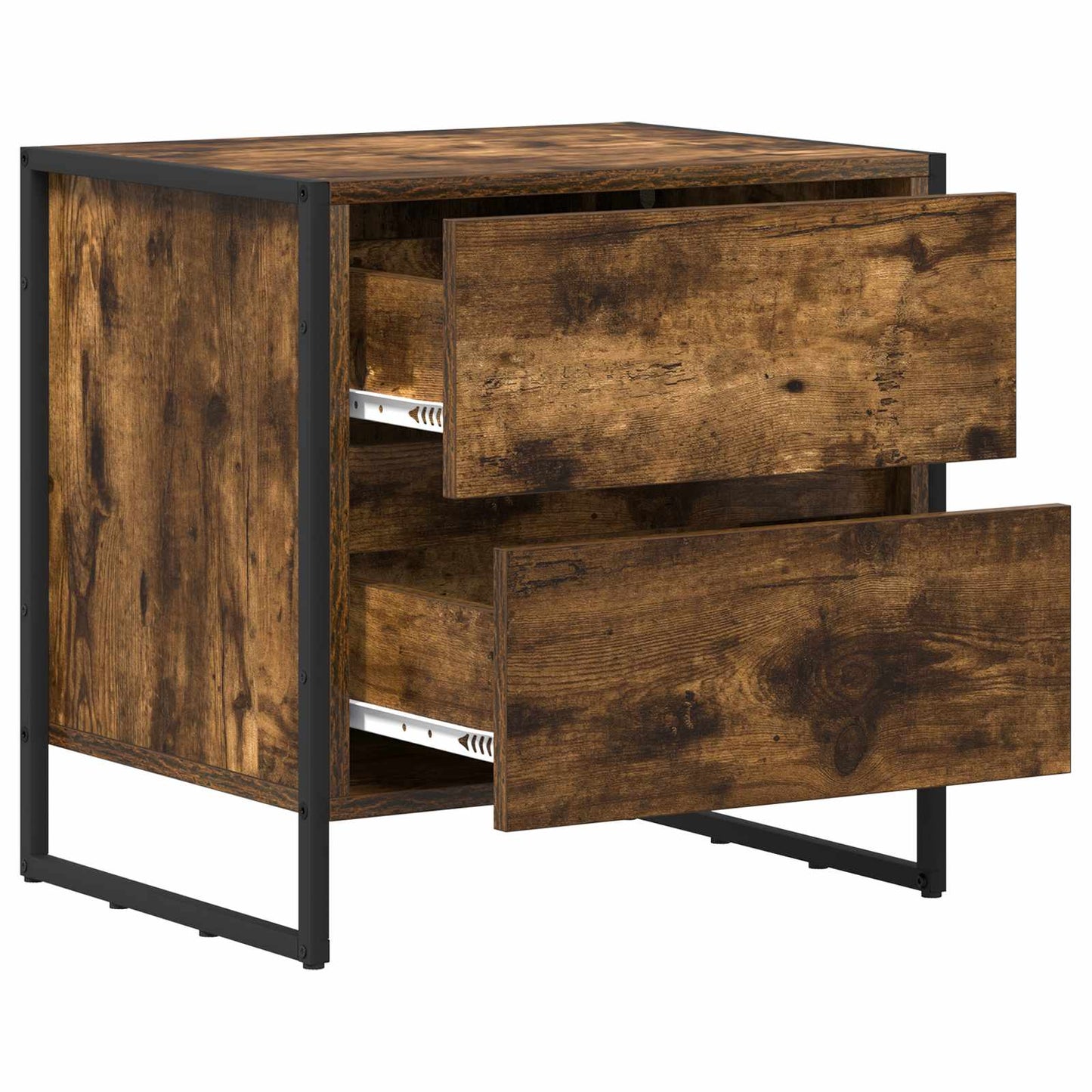 Éjjeli asztal 2 db Füstös tölgy 50 x 39.5 x 50 cm Szerelt Fa