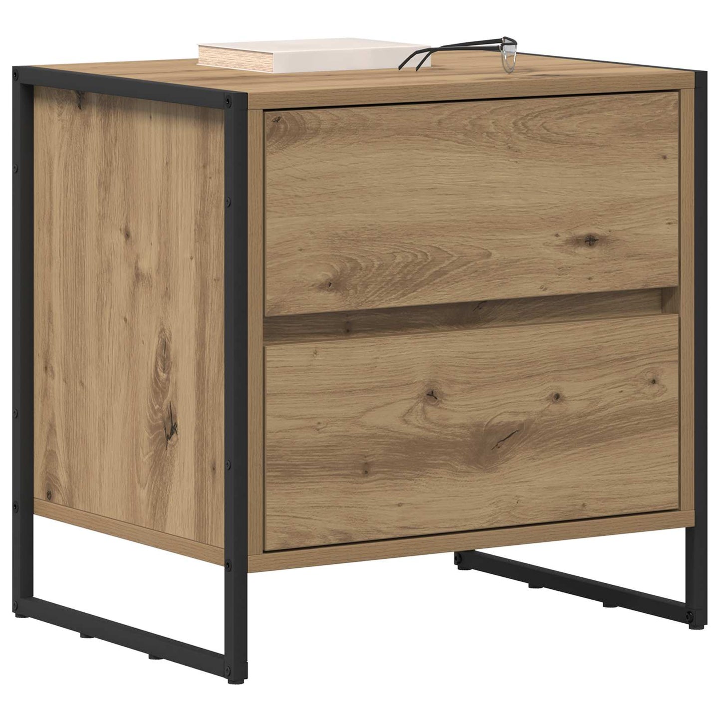 Éjjeli asztal 2 db Művészi tölgy 50 x 39.5 x 50 cm Szerelt Fa