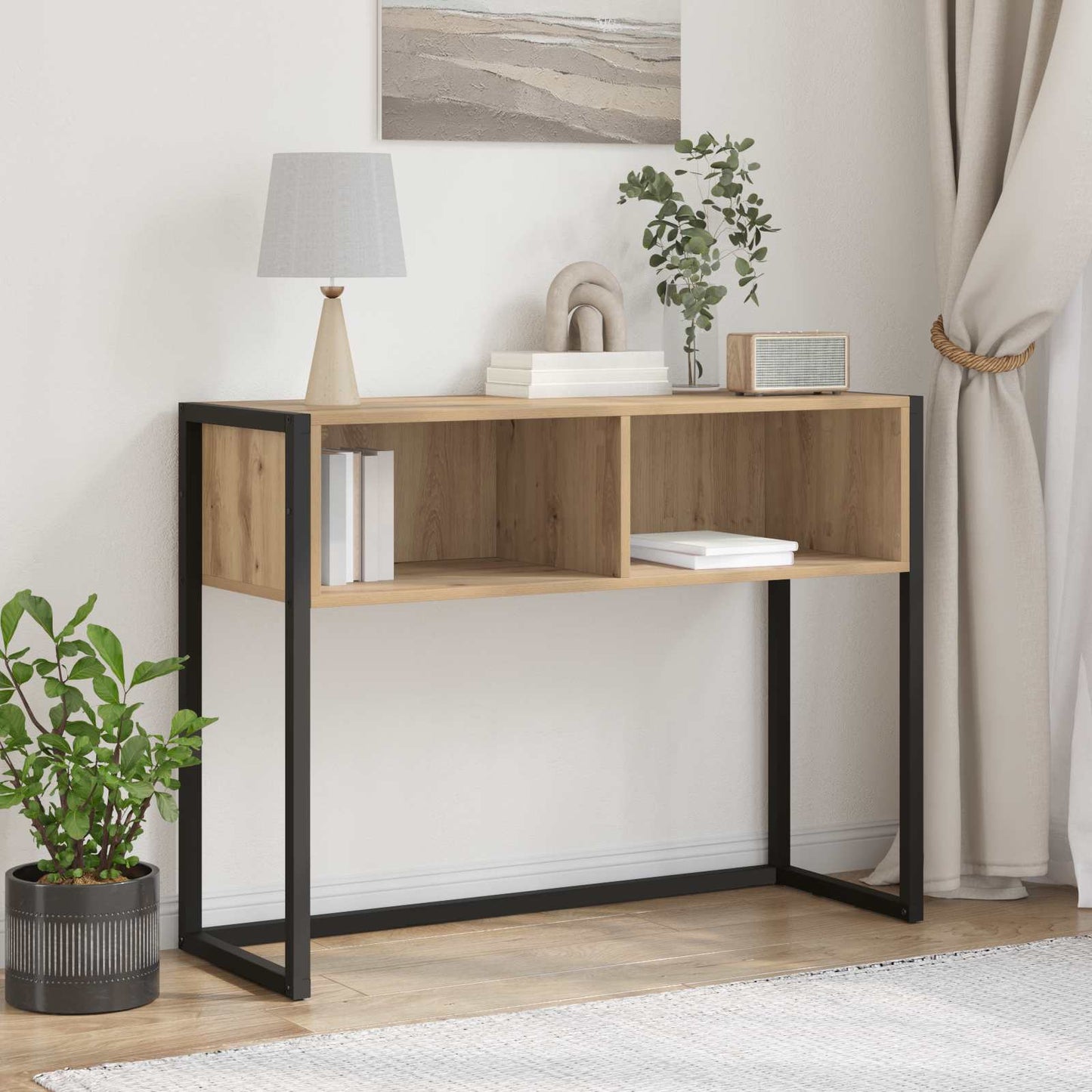 Végasztal Művészi tölgy 100 x 36 x 75 cm Szerelt Fa
