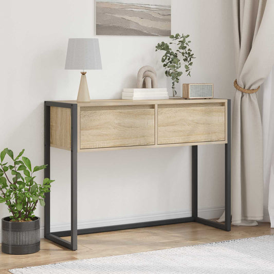 Végasztal fiókkal tárolóval Sonoma 100 x 36 x 75 cm Faanyag