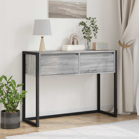 Végasztal fiókkal Szürke Sonoma 100 x 36 x 75 cm Faanyag