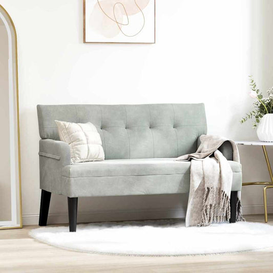 Chesterfield Pad Világosszürke 112 x 65,5 x 75 cm Bársony
