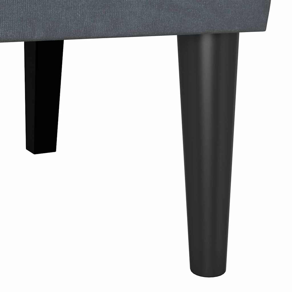 Chesterfield Pad Sötétszürke 112 x 65,5 x 75 cm Bársony