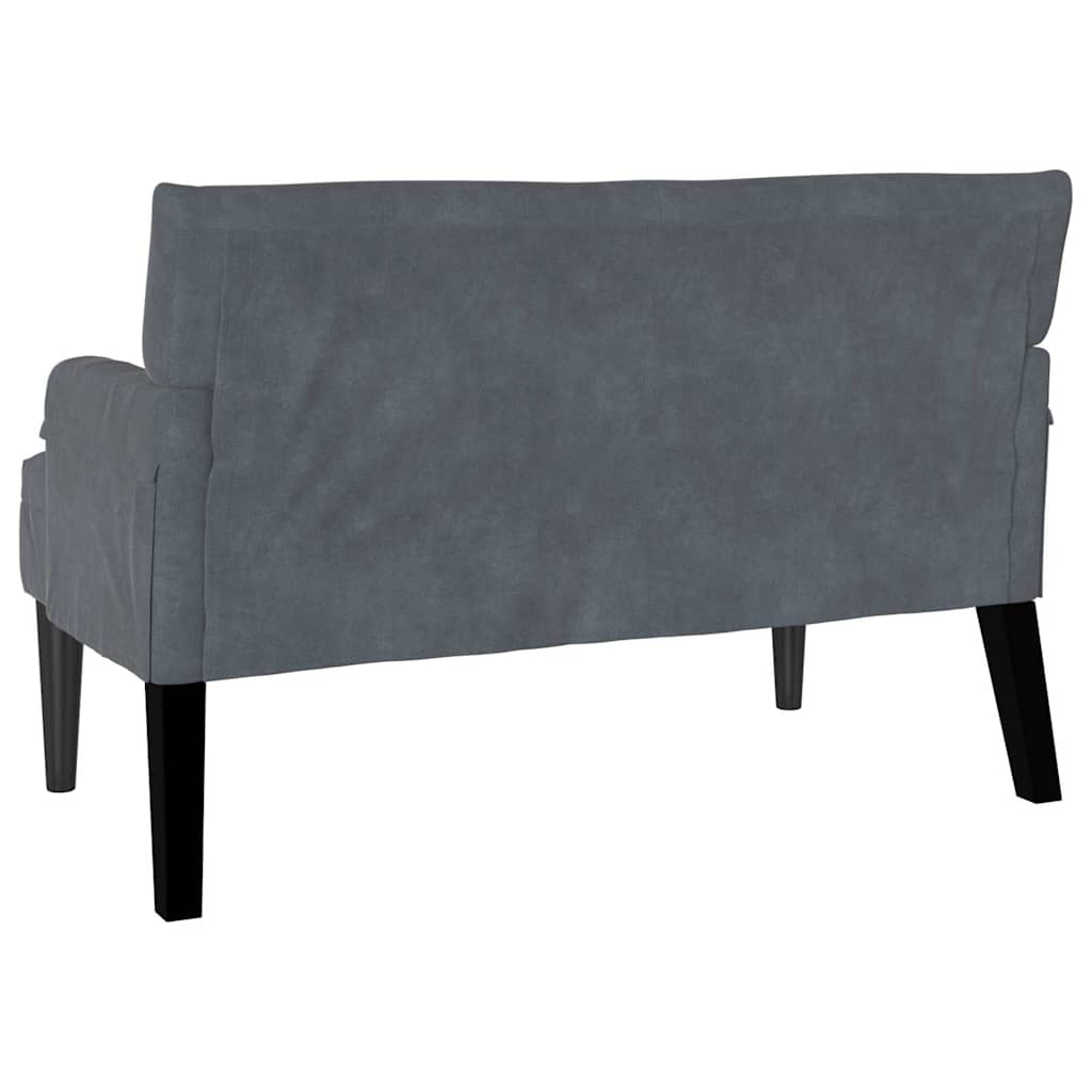 Chesterfield Pad Sötétszürke 112 x 65,5 x 75 cm Bársony