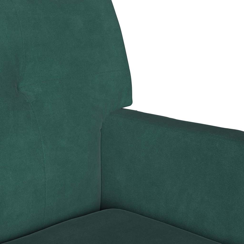 Chesterfield Pad Sötétzöld 112 x 65,5 x 75 cm Bársony