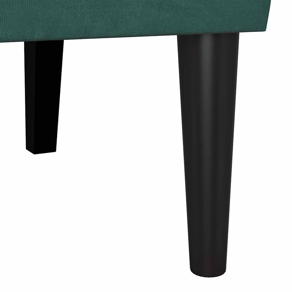 Chesterfield Pad Sötétzöld 112 x 65,5 x 75 cm Bársony
