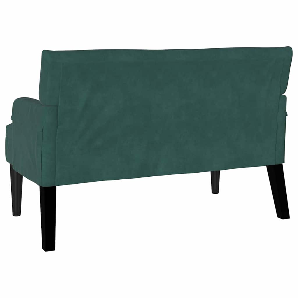 Chesterfield Pad Sötétzöld 112 x 65,5 x 75 cm Bársony