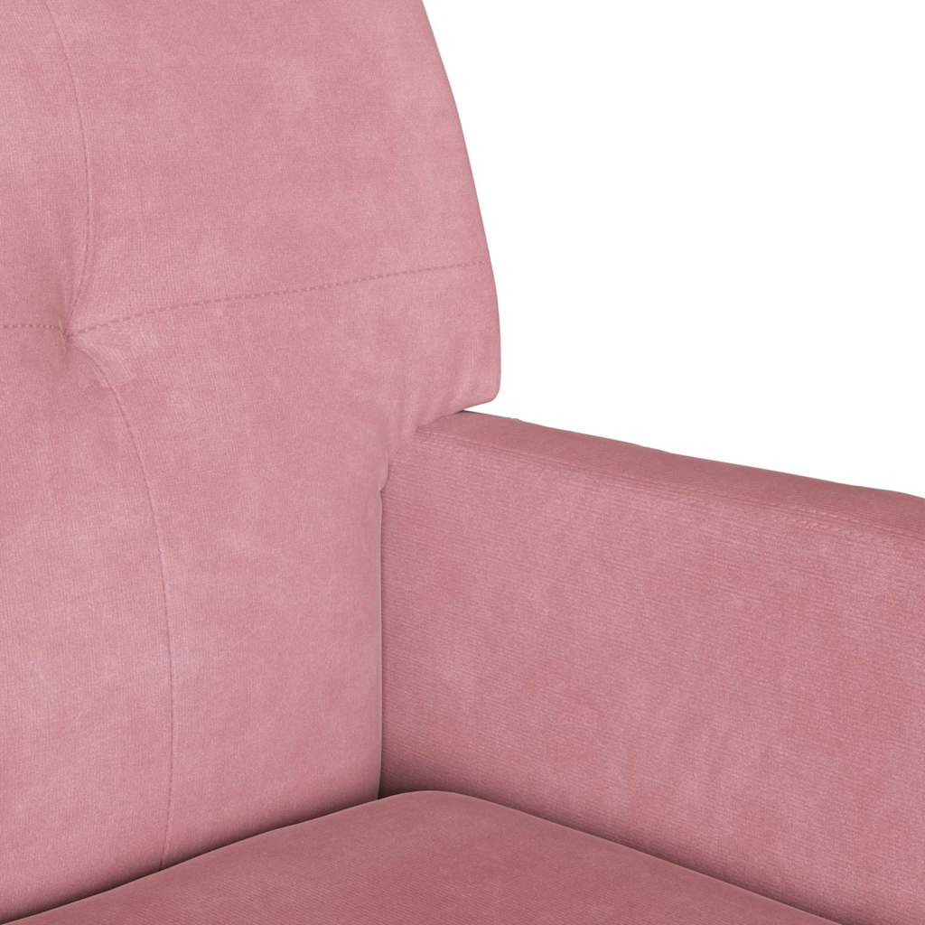 Chesterfield Pad Rózsaszín 112 x 65,5 x 75 cm Bársony
