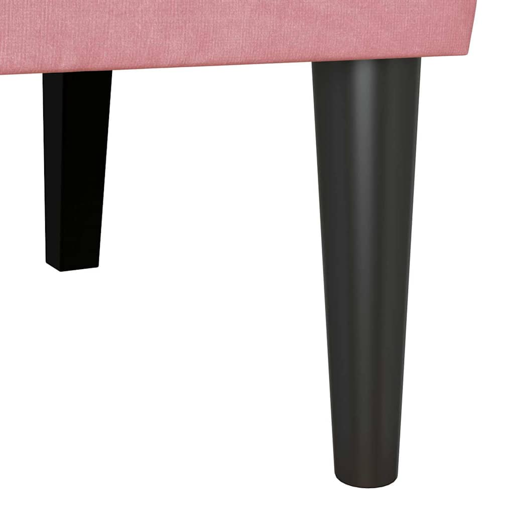 Chesterfield Pad Rózsaszín 112 x 65,5 x 75 cm Bársony