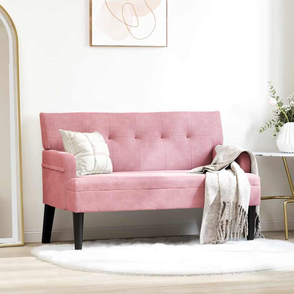 Chesterfield Pad Rózsaszín 112 x 65,5 x 75 cm Bársony