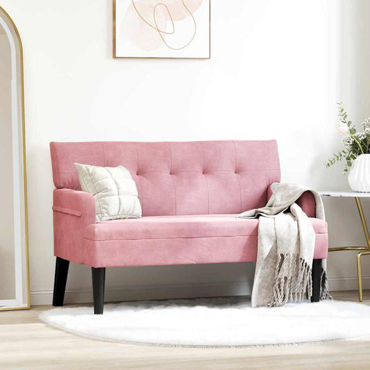 Chesterfield Pad Rózsaszín 112 x 65,5 x 75 cm Bársony