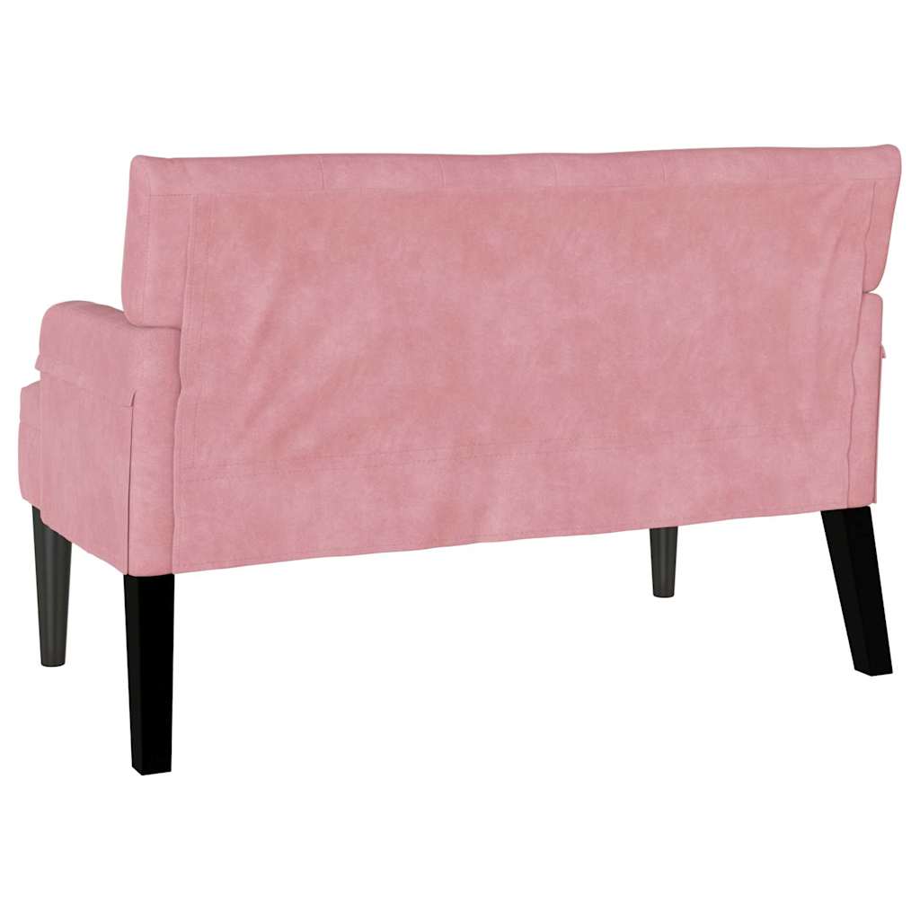 Chesterfield Pad Rózsaszín 112 x 65,5 x 75 cm Bársony