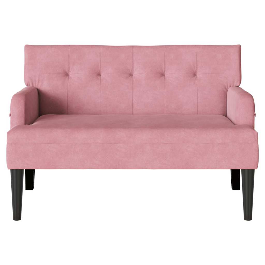 Chesterfield Pad Rózsaszín 112 x 65,5 x 75 cm Bársony