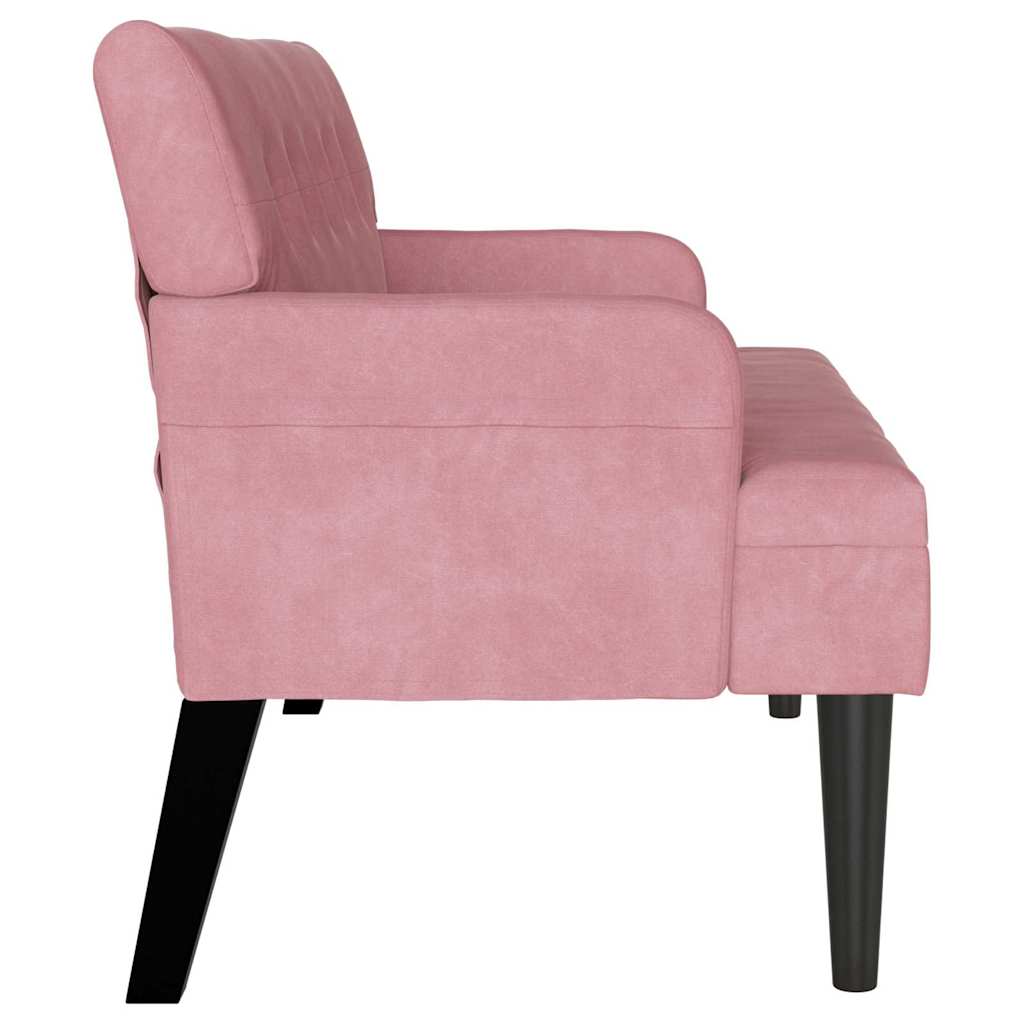 Chesterfield Pad Rózsaszín 112 x 65,5 x 75 cm Bársony