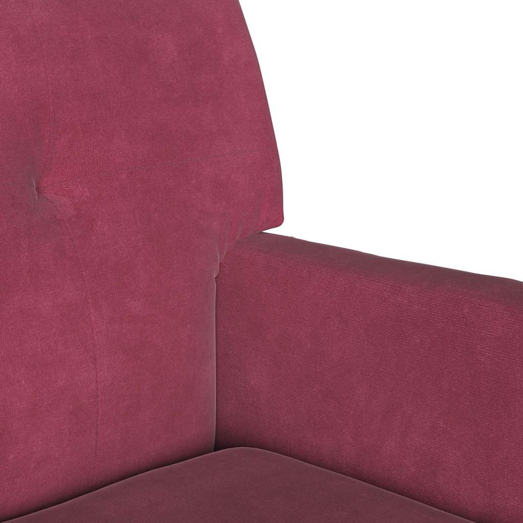 Chesterfield Pad Bordó 112 x 65,5 x 75 cm Bársony