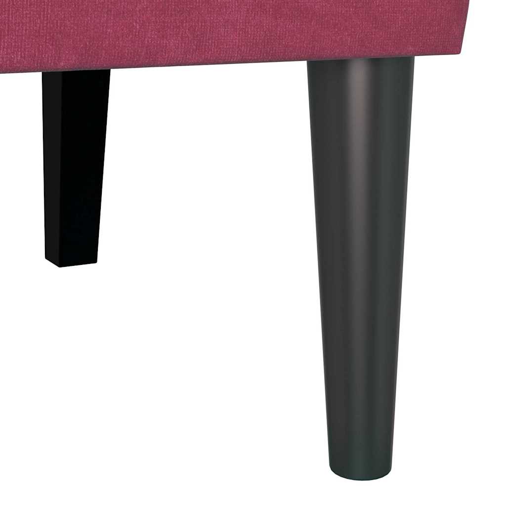 Chesterfield Pad Bordó 112 x 65,5 x 75 cm Bársony