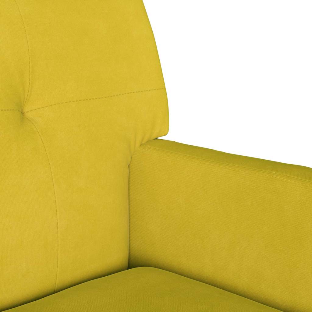 Chesterfield Pad Sárga 112 x 65,5 x 75 cm Bársony