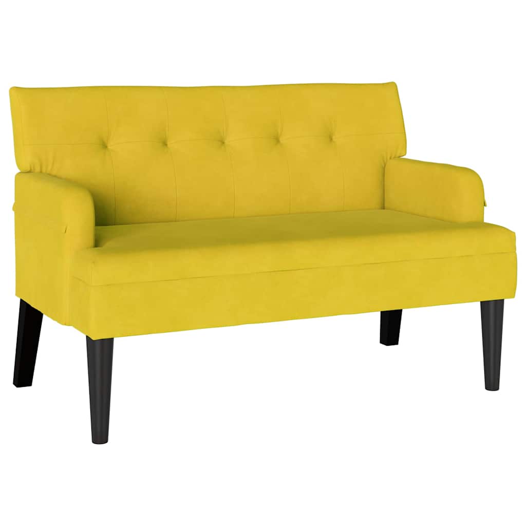 Chesterfield Pad Sárga 112 x 65,5 x 75 cm Bársony