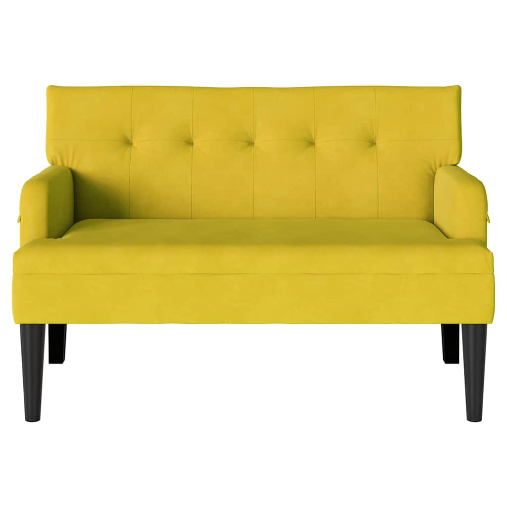Chesterfield Pad Sárga 112 x 65,5 x 75 cm Bársony